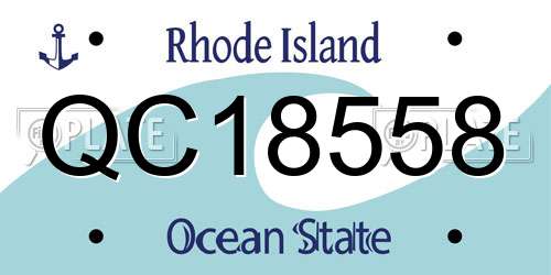 QC18558 Rhode Island License Plate