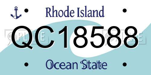 QC18588 Rhode Island License Plate