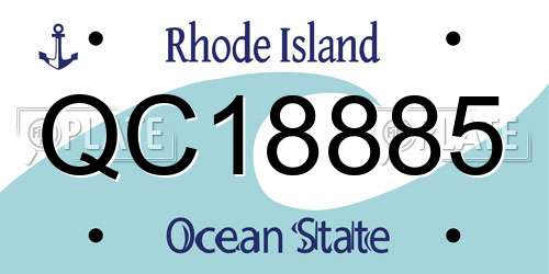 QC18885 Rhode Island License Plate