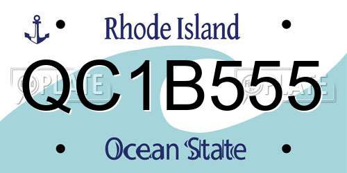 QC1B555 Rhode Island License Plate