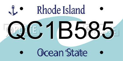 QC1B585 Rhode Island License Plate