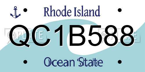 QC1B588 Rhode Island License Plate