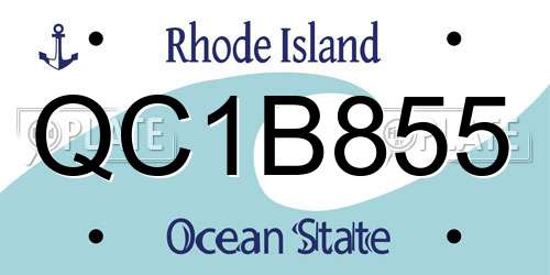 QC1B855 Rhode Island License Plate