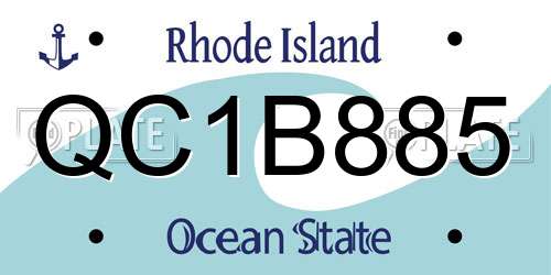 QC1B885 Rhode Island License Plate
