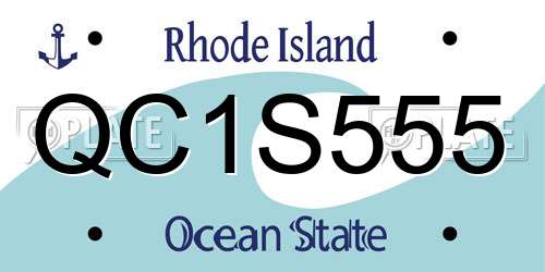 QC1S555 Rhode Island License Plate