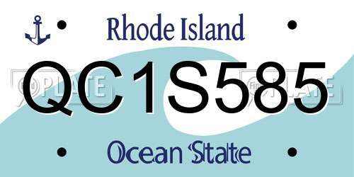 QC1S585 Rhode Island License Plate