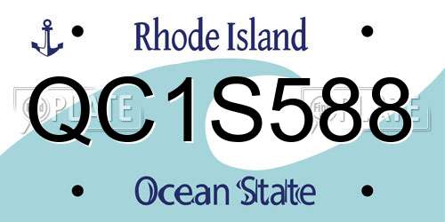 QC1S588 Rhode Island License Plate