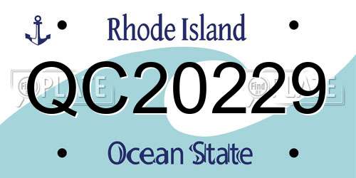 QC20229 Rhode Island License Plate
