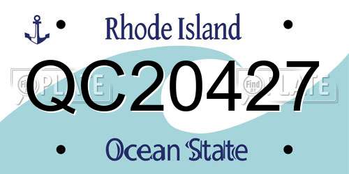 QC20427 Rhode Island License Plate