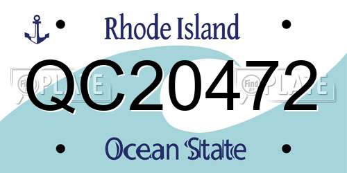 QC20472 Rhode Island License Plate