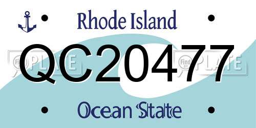 QC20477 Rhode Island License Plate