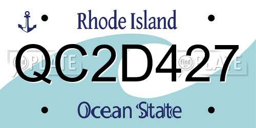 QC2D427 Rhode Island License Plate