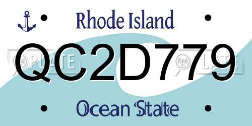 QC2D779 Rhode Island License Plate