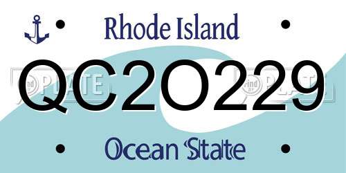 QC2O229 Rhode Island License Plate
