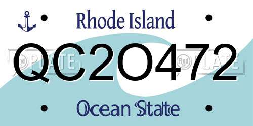 QC2O472 Rhode Island License Plate