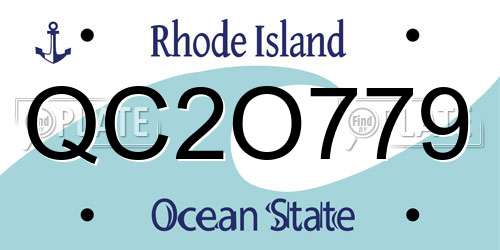 QC2O779 Rhode Island License Plate