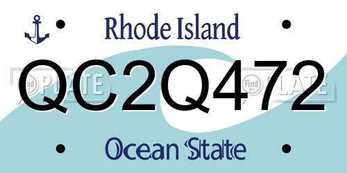 QC2Q472 Rhode Island License Plate