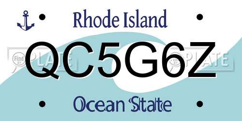 QC5G6Z Rhode Island License Plate
