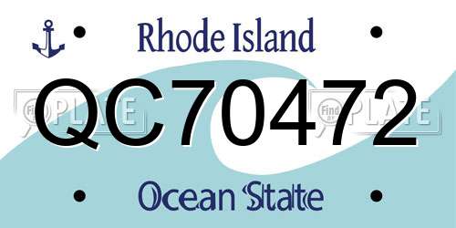 QC70472 Rhode Island License Plate