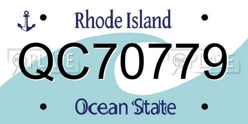 QC70779 Rhode Island License Plate