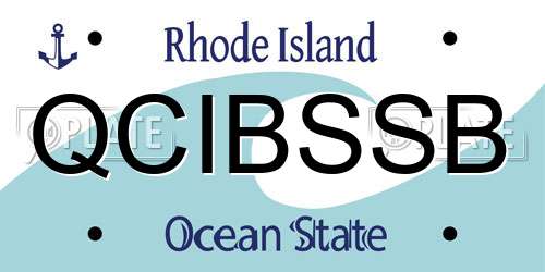 QCIBSSB Rhode Island License Plate