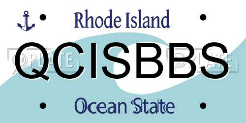 QCISBBS Rhode Island License Plate