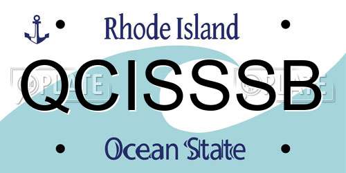 QCISSSB Rhode Island License Plate