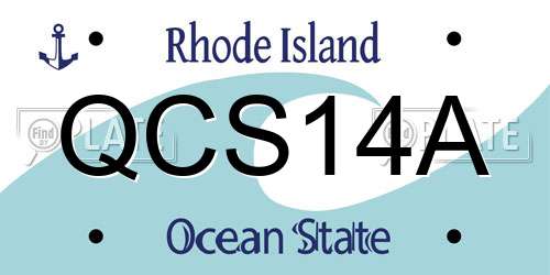 QCS14A Rhode Island License Plate