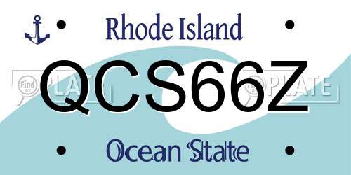 QCS66Z Rhode Island License Plate