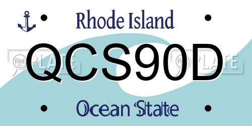 QCS90D Rhode Island License Plate