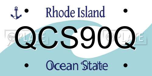 QCS90Q Rhode Island License Plate