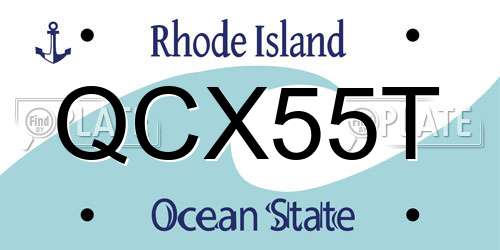 QCX55T Rhode Island License Plate