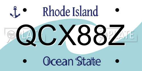 QCX88Z Rhode Island License Plate