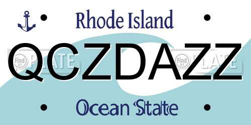 QCZDAZZ Rhode Island License Plate