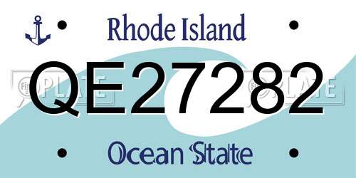 QE27282 Rhode Island License Plate