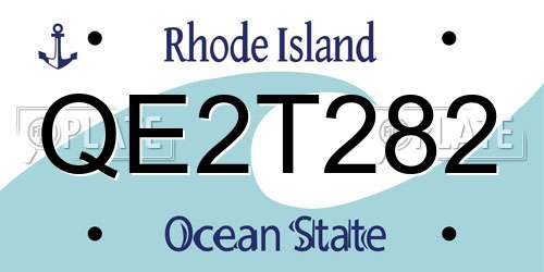 QE2T282 Rhode Island License Plate