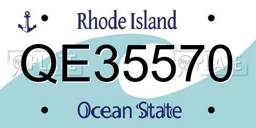 QE35570 Rhode Island License Plate