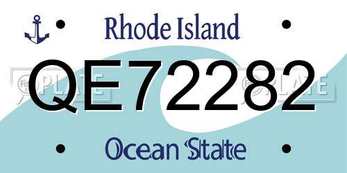QE72282 Rhode Island License Plate