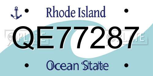 QE77287 Rhode Island License Plate