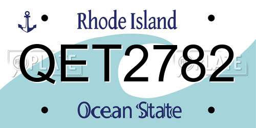 QET2782 Rhode Island License Plate