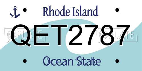 QET2787 Rhode Island License Plate