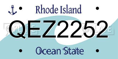 QEZ2252 Rhode Island License Plate