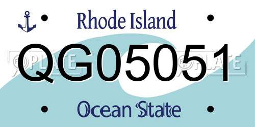 QG05051 Rhode Island License Plate