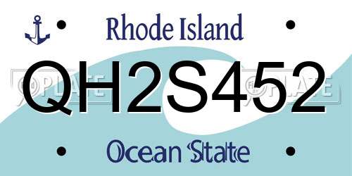 QH2S452 Rhode Island License Plate