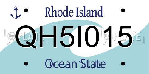 QH5I015 Rhode Island License Plate