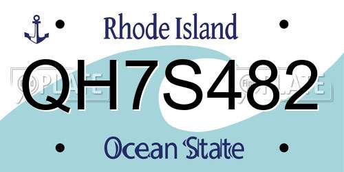 QH7S482 Rhode Island License Plate