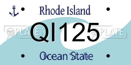 QI125 Rhode Island License Plate