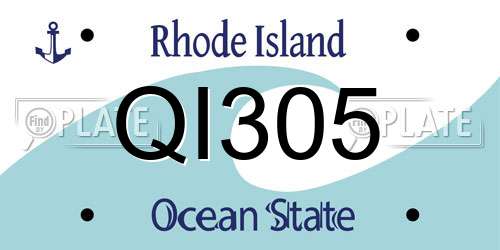 QI305 Rhode Island License Plate