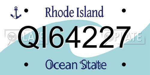 QI64227 Rhode Island License Plate