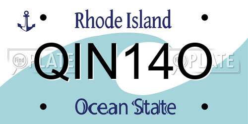 QIN14O Rhode Island License Plate